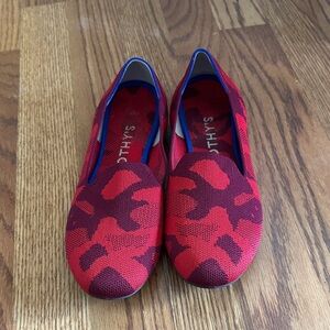 Rothy's Red and Blue Patterned Flats